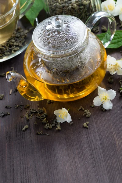 Zelený čaj s Jasmín — Stock fotografie