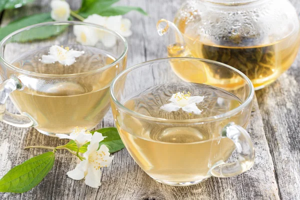 Green tea with jasmin — Stock Photo, Image