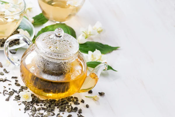 Green tea with jasmin — Stock Photo, Image