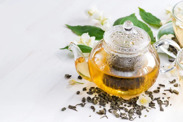 Green tea with jasmin — Stock Photo, Image