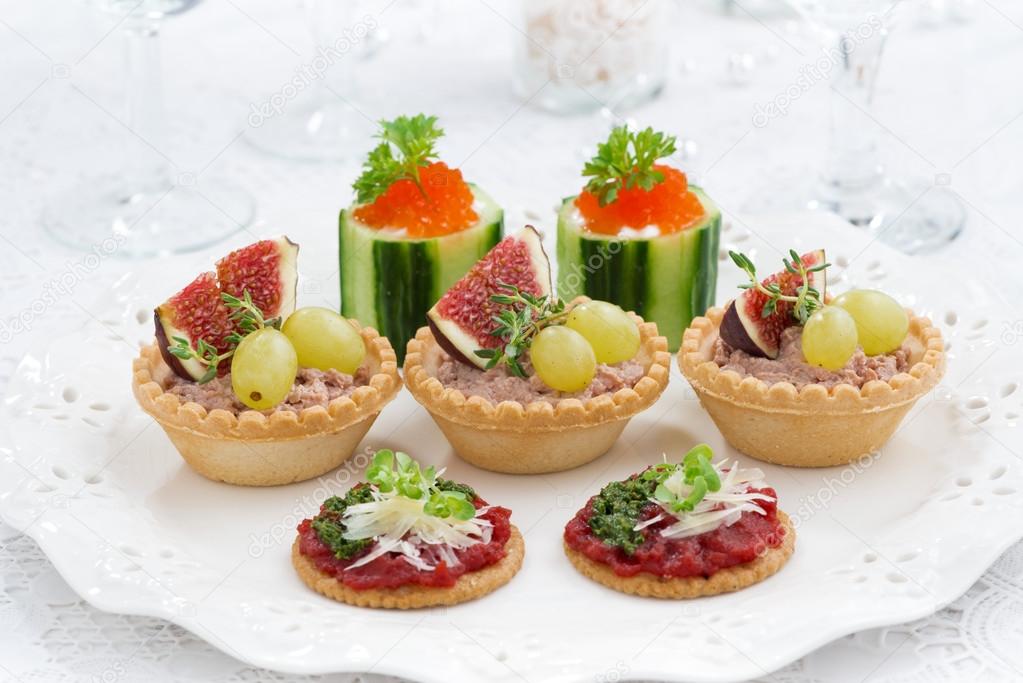 Assorted holiday mini appetizers