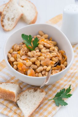 soya fasulyesi ve sebze, dikey ile güveç