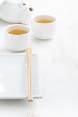 bir Japon yemek, seçici odak için Tablo ayarı