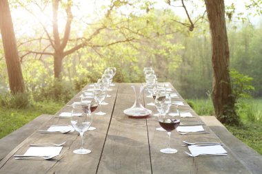 Açık Restoran ve günbatımı