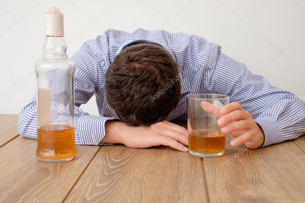 Sad man alcohol addicted feeling bad 