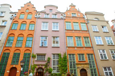 Polonya'da Gdansk Renkli Cityscape