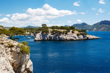 Calanques port iğnesi cassis, provence, Fransa