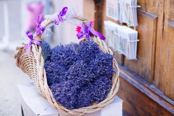 Geschäft in der Provence mit Lavendel und Vintageartikeln. — Stockfoto