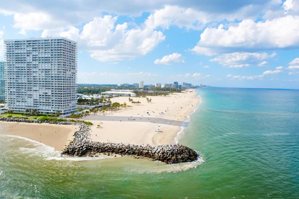 Miami south beach, florida, ABD havadan görünümü — Stok fotoğraf