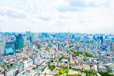 Yukarıdan manzarası Japonya'da Tokyo kule üzerinde görüntülemek