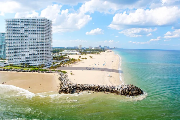 Miami south beach, florida, ABD havadan görünümü — Stok fotoğraf