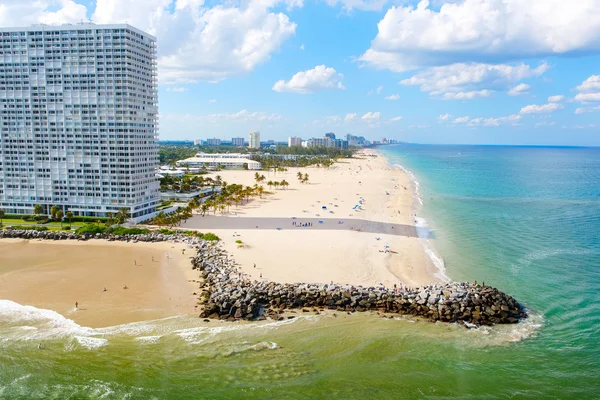 Miami south beach, florida, ABD havadan görünümü — Stok fotoğraf