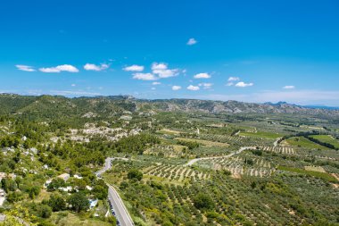 Provence Köyü çatı ve manzara görüntüleme.