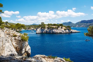 Calanques port iğnesi cassis, provence, Fransa