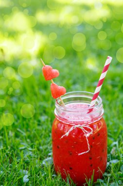 karpuz yüzlü sağlıklı yaz içeceği olarak.