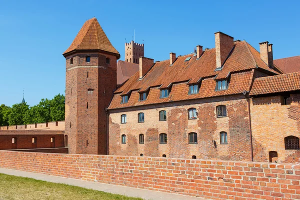 Castelo de Malbork na região da Pomerânia, Polónia — Fotografia de Stock