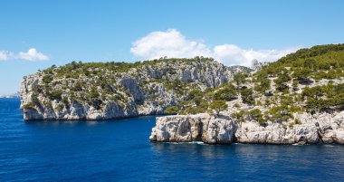 Calanques port iğnesi cassis, provence, Fransa
