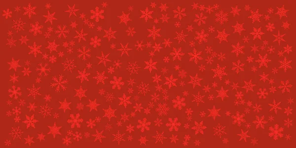 Flaches Design Weihnachten Hintergrund Mit Schneeflocken Muster — Stockvektor