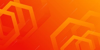 Meyve konseptinden dinamik stil pankart tasarımı. Geometrik şekilli turuncu elementler. Poster, ağ, iniş, sayfa, kapak, reklam, selamlama, kart, promosyon için yaratıcı illüstrasyon