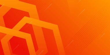 Meyve konseptinden dinamik stil pankart tasarımı. Geometrik şekilli turuncu elementler. Poster, ağ, iniş, sayfa, kapak, reklam, selamlama, kart, promosyon için yaratıcı illüstrasyon