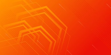 Meyve konseptinden dinamik stil pankart tasarımı. Geometrik şekilli turuncu elementler. Poster, ağ, iniş, sayfa, kapak, reklam, selamlama, kart, promosyon için yaratıcı illüstrasyon