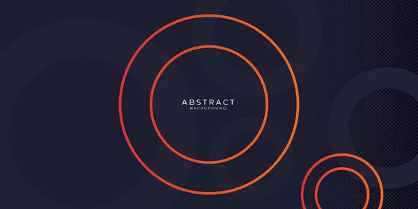 Absztrakt Prezentációs Háttér Dinamikus Sötétkék Kompozíció Narancssárga Körökkel Vektor Elvont — Stock Vector
