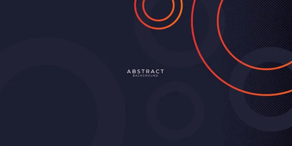 Abstrakt Presentation Bakgrund Dynamisk Mörkblå Komposition Med Orange Cirklar Vektor — Stock vektor