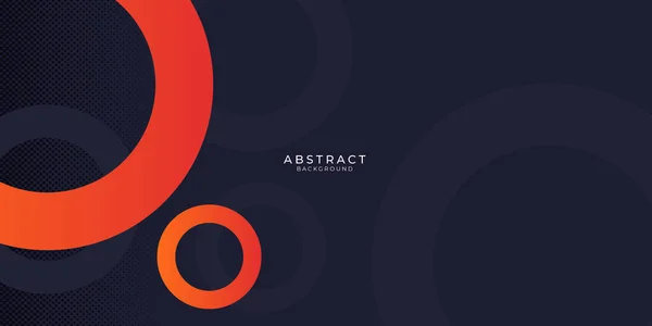 Contexte Présentation Abstrait Composition Dynamique Bleu Foncé Avec Des Cercles — Image vectorielle