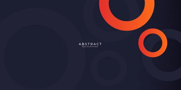 Contexte Présentation Abstrait Composition Dynamique Bleu Foncé Avec Des Cercles — Image vectorielle