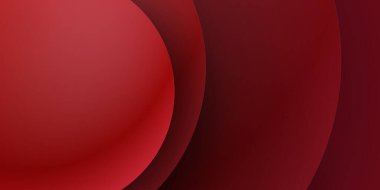 Soyut dalgalı daire koyu kırmızı arkaplan