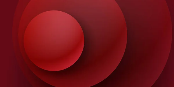 Абстрактный Волнистый Круг Темно Красный Фон — стоковый вектор