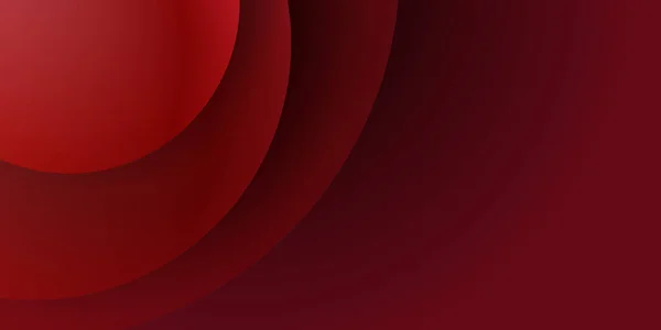 Résumé Cercle Ondulé Fond Rouge Foncé — Image vectorielle