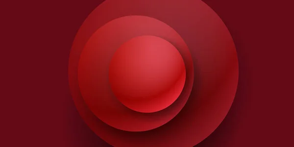 Abstract Wavy Circle Dark Red Background — Stock Vector