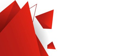 Kırmızı geometrik şekilli soyut modern arkaplan tasarımı. Pankartlar, broşürler, kapaklar, el ilanları, sunum arkaplanı ve daha fazlası için uygulanabilir