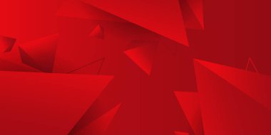 Kırmızı geometrik şekilli soyut modern arkaplan tasarımı. Pankartlar, broşürler, kapaklar, el ilanları, sunum arkaplanı ve daha fazlası için uygulanabilir
