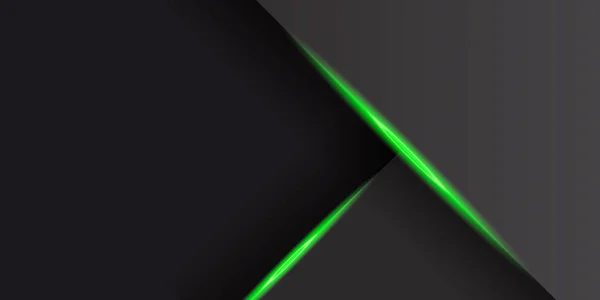 概要金属グリーンブラックフレームレイアウト設計技術革新コンセプト背景 近代的な高級未来技術の背景ベクトル図と黒の抽象的な緑の光の矢印 — ストックベクタ