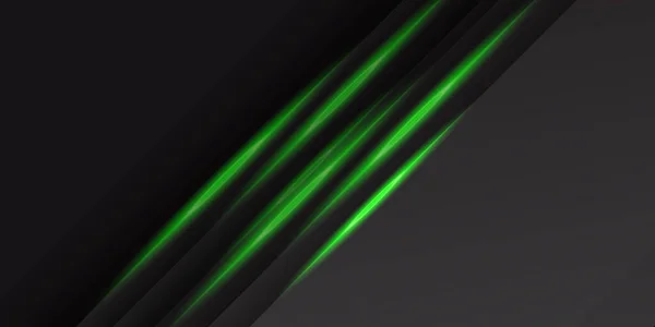 概要金属グリーンブラックフレームレイアウト設計技術革新コンセプト背景 近代的な高級未来技術の背景ベクトル図と黒の抽象的な緑の光の矢印 — ストックベクタ