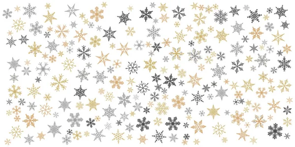 雪片的豪华无缝图案背景 圣诞背景材料的现代设计 销售横幅等的抽象雪花装饰 — 图库矢量图片