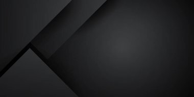 Siyah soyut şirket geçmişi. Dijital soyut geometrik vektör tasarımı. Koyu illüstrasyon, siyah dikdörtgen çakışma teknolojisi arka planı