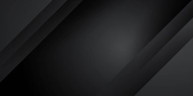 Soyut siyah örtüşme arkaplanı. Veri teknisyeni geometrik vektör çizimi kavramı. 3D dikdörtgen desenli siyah teknoloji arka planı. Modern arkaplan tasarımı