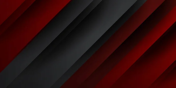 Fondo Abstracto Rojo Negro Metálico Con Diseño Rayo Claro Superposición — Vector de stock