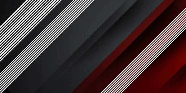 Abstrakter Hintergrund Rotem Und Schwarzem Metallic Mit Lichtstrahl Und Überlappendem — Stockvektor