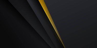 Modern iş konsepti sunumu için Geometrik siyah altın dokusu arka planı
