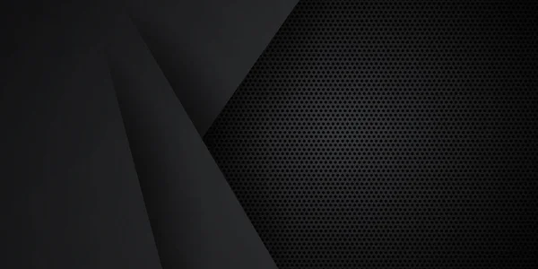 Modern Fekete Absztrakt Prezentációs Háttér Vektor Illusztráció Design Bemutató Banner — Stock Vector