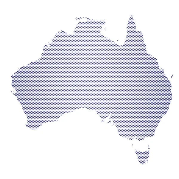 Dotted Map Australia Your Design Concept Illustration — Stock Vector