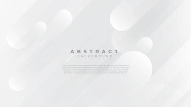 Beyaz boş alan tasarımı üzerinde soyut gri şekiller modern fütürist arka plan çizimi. Sunum, afiş, kapak, web, el ilanı, kart, poster, duvar kağıdı için vektör illüstrasyon tasarımı