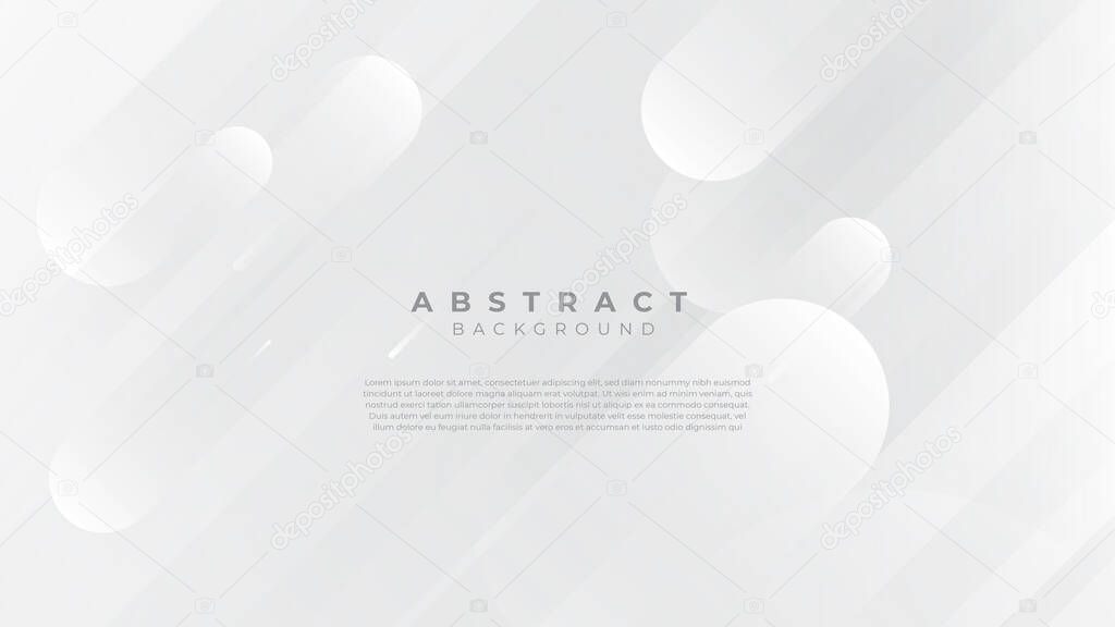 Abstract grey shapes on white blank space design modern futuristic background vector illustration. Vector illustration design for presentation, banner, cover, web, flyer, card, poster, wallpaper