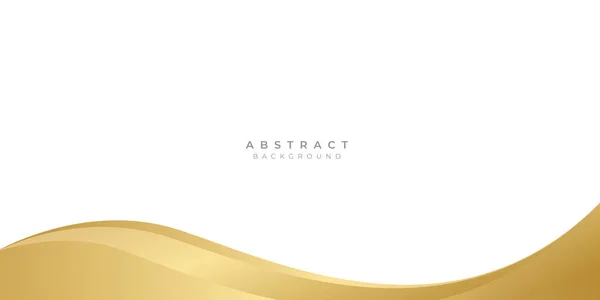 Fondo Curvado Onda Abstracta Negro Oro Moderno Para Diseño Presentación — Archivo Imágenes Vectoriales