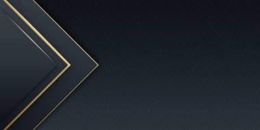 Siyah ve altın soyut arka plan. Altın çizgili modern siyah arkaplan. Şatafatlı koyu renkli, altın çizgili arka plan