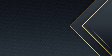 Siyah ve altın soyut arka plan. Altın çizgili modern siyah arkaplan. Şatafatlı koyu renkli, altın çizgili arka plan